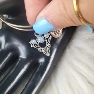 Alex and Ani Elegant Expecto Silver and Blue Charm Bracelet #A185